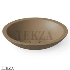 Dea Design Washbasins Раковина настольная круглая Solid Surface DD9004 515 2, Light Camel №2