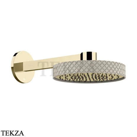 Gessi Pelle Tresse Верхняя лейка с кронштейном D30,5 см, 78249-434, Crème/ Brass PVD