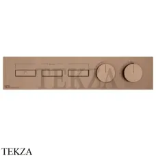 Gessi HI-FI Термостатический смеситель на 3 потока, внешняя часть 63014-708, Copper Brushed PVD Gessi HI-FI Термостатический смеситель на 3 потока, внешняя часть 63014-708, Copper Brushed PVD