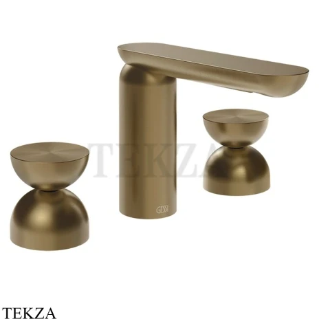 Gessi Perle Смеситель для раковины на 3 отв., без гарнитура 74996-791, бронза Deep