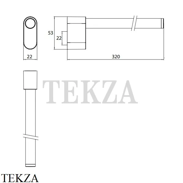 Emco Flow Держатель для полотенца одинарный 2750 001 32, хром глянец