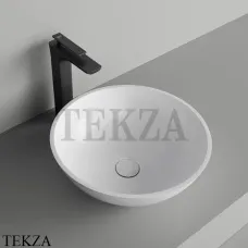NT Bathroom NT410 Coppa Раковина накладная, без перелива из литого камня Solid Surface, белый матовый