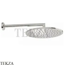 Bossini COSMO Верхняя круглая лейка 280 с кронштейном 35 см H70596H.094, никель Brushed