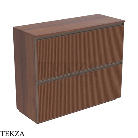 Flaminia Cubika тумба под раковину напольная 95×37×78,5 см, 2 ящика, орех Noce Greca