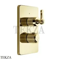 Gessi VENTI20 Термостат для душа, 2 поток, внешняя часть 65135-246, Gold PVD