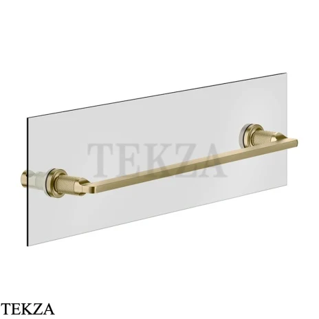 Gessi INCISO accessories Полотенцедержатель для крепления на стекло, 45 см 58615-727, Brushed Brass PVD
