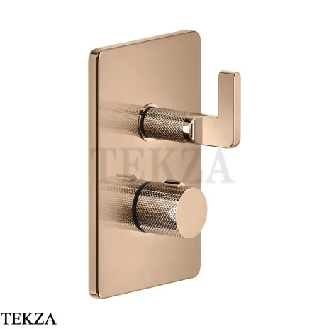 Gessi INCISO SHOWER Термостатический смеситель, 3 потока, внешняя часть 58136-030, Copper PVD