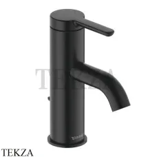Duravit C.1 Смеситель для раковины, с донным клапаном C11010001046, черный матовый