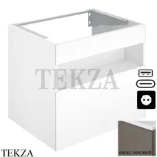 KEUCO Stageline Тумба под умывальник 65, 1 ящик, USB-розетка 32852290100, инокс сатин