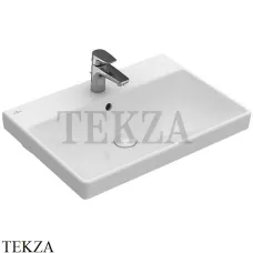 Villeroy & Boch AVENTO Раковина подвесная или или пьедестал, с переливом 41586001, белый глянец