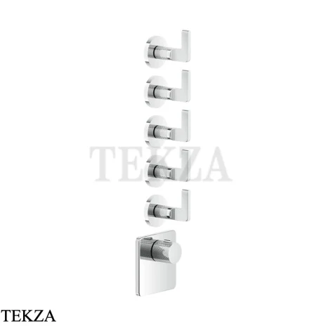 Gessi INCISO WELLNESS Термостат 5 выходов, внешняя часть 58220-031, хром глянец