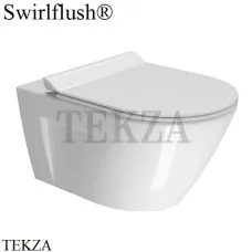 GSI NORM 55 Унитаз подвесной ”Swirlflush” (безободковый) 8615FR211, сиденье Wide микролифт, белый глянец