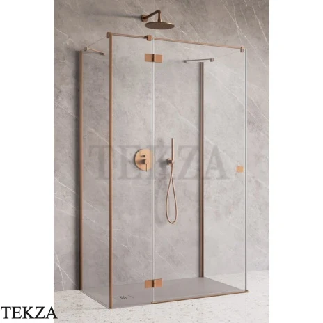 Radaway Essenza KDJ+S Душевая дверь 120 см, левая, 1385024-93-01L, брашированная медь