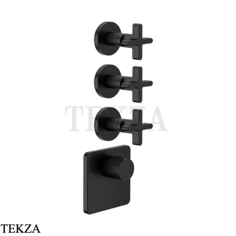 Gessi INCISO WELLNESS Термостат 3 выхода, внешняя часть 58346-187, Aged Bronze