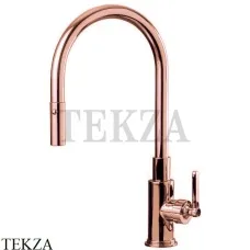 Nicolazzi Смеситель для кухни с выдвижным душем 3430RA, медь brushed