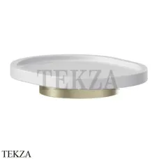 Newform X-Steel 316 Мыльница настольная, композит 73250X.59.098, PVD Brushed pale gold