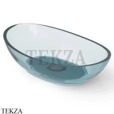 Dea Design Washbasins Раковина настольная овальная Glasstech DD9037 600 R11, Dark Blue R11
