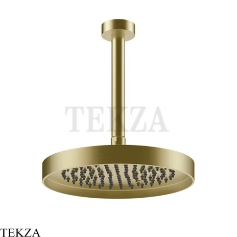 Gessi Incastri Верхняя лейка D25 с потолочным кронштейном под размер 63053-727, шампань Brushed