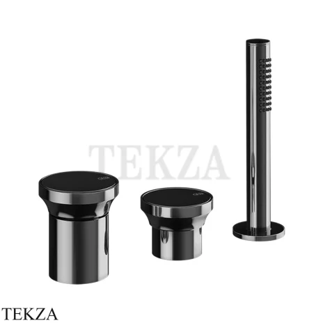 Gessi Origini MATERIC Смеситель для ванны с гарнитуром, без излива 66043-706, Black Metal PVD