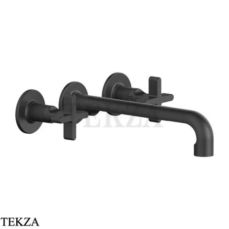 Gessi INCISO+ Смеситель для раковины на 3 отверстия, длинный, внешняя часть 58192-299, Black XL