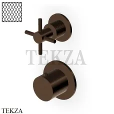 Zucchetti Helm Diagonal Термостат для душа на 1 поток, внешняя часть ZHM801.XP21G3, brushed chocolate PVD