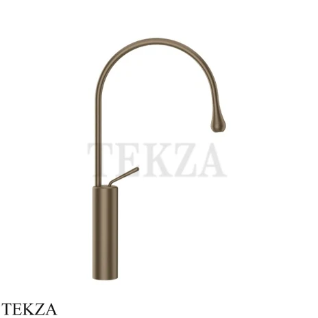 Gessi Goccia Смеситель для раковины высокий, без сливного гарнитура 33609-761, Coffee Bronze Br. PVD