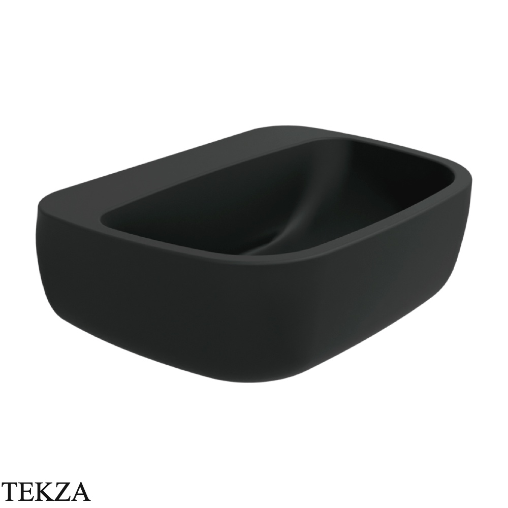 Flaminia MONO раковина накладная или подвесная 54×40×18,5 см, чёрный Carbone матовый