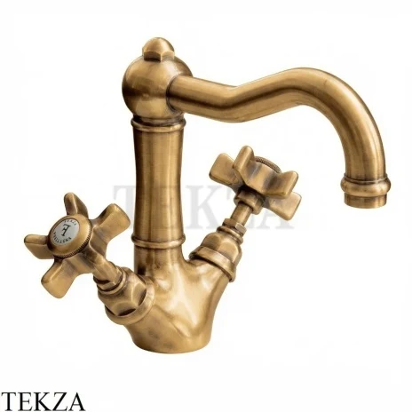 Nicolazzi DAMES ANGLAISES  Смеситель для раковины, с донным клапаном, 1432BZ18, бронза classic