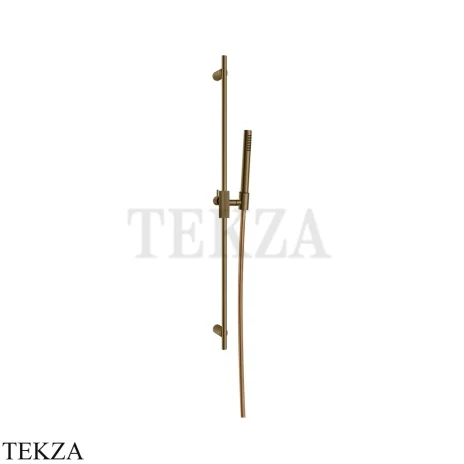 Gessi INGRANAGGIO Штанга в комплекте с душевой лейкой 63584-791, Deep Bronze Br. PVD