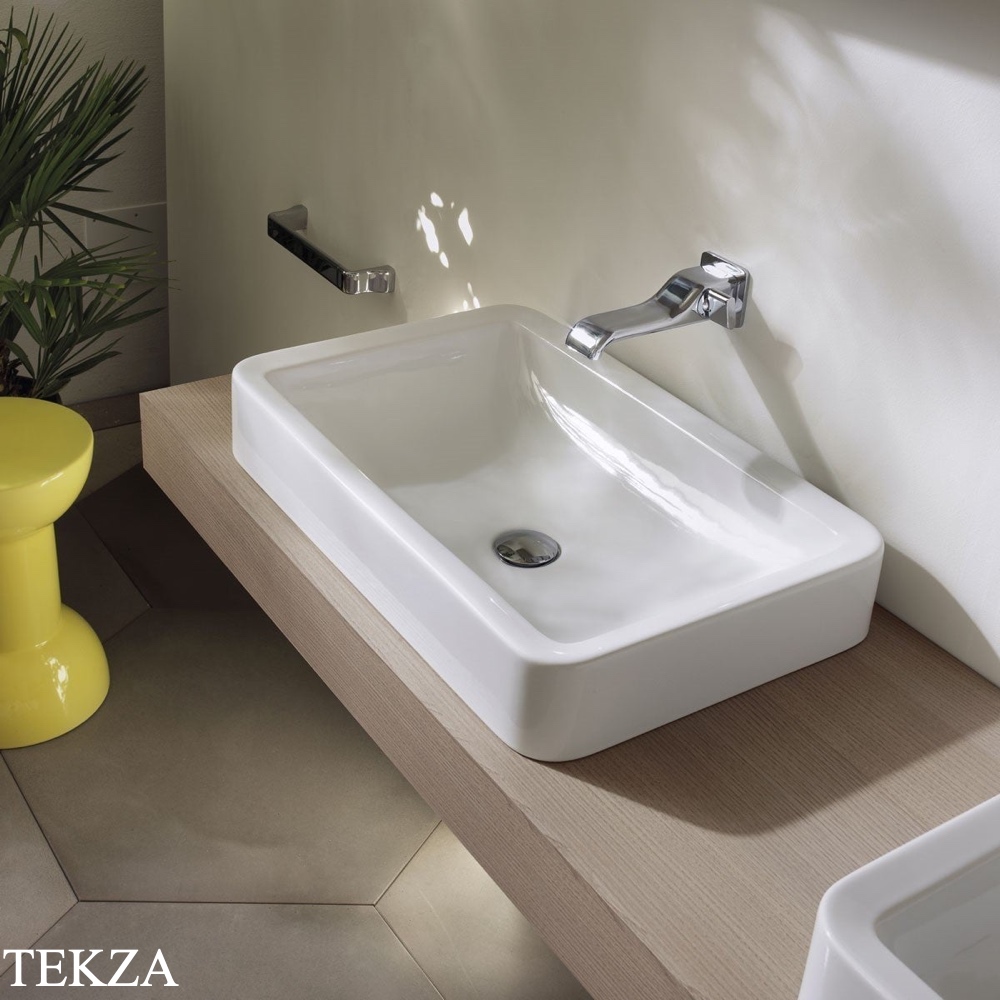 Flaminia Nile раковина накладная 62×40×10 см, белый глянец