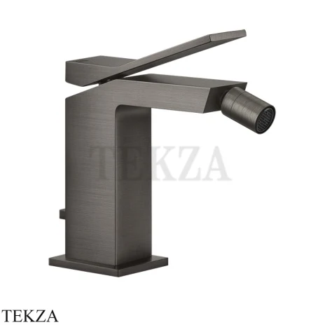Gessi RETTANGOLO K Смеситель для биде, с донным клапаном 53007-707, Black Metal Brushed PVD