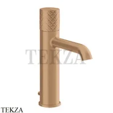 Gessi Habito INTRECCIO Смеситель для раковины средний, с донным клапаном 70105-726, Warm Bronze Br