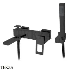 Boheme Q Смеситель для ванны настенный, с гарнитуром 143-BB, Черный матовый