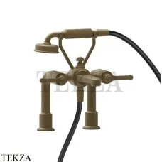 Gessi VENTI20 Смеситель для ванны на борт с гарнитуром 65115-713, Antique Brass