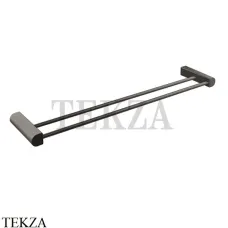 Gessi RILIEVO Держатель для банного полотенца двойной 59405-707, Black Metal Brushed Gessi RILIEVO Держатель для банного полотенца двойной 59405-707, Black Metal Brushed