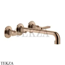 Gessi INCISO Смеситель для раковины излив длинный, внешняя часть 58092-030, Copper глянец