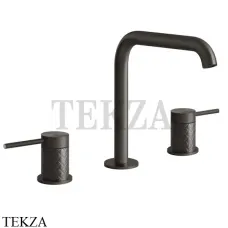 Gessi 316 INTRECCIO Смеситель для раковины, низкий, без сливного гарнитура 54112-707, Black Metal Brushed