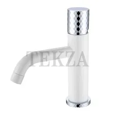 Boheme Stick Смеситель для раковины, без донного клапана Stick 121-WCR White DIAMOND Chrome
