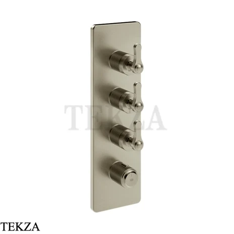 Gessi VENTI20 Термостат для душа, 3 потока, внешняя часть 65204-149, Finox Brushed Nickel