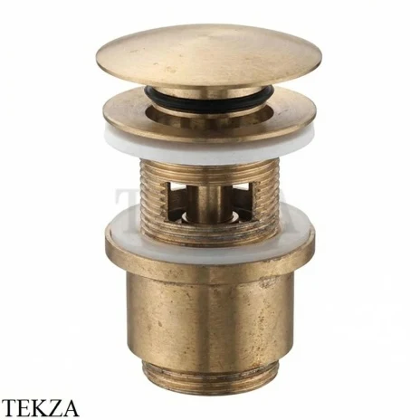 Nicolazzi Донный клапан клик-клак 1/4 с переливом 5558OG, Raw Brass