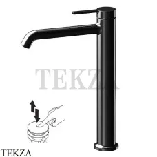 FIMA Carlo Frattini SNAP Смеситель для раковины высокий, с донным клапаном F3111/HNS, черный матовый