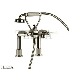 Gessi VENTI20 Смеситель для ванны на борт с гарнитуром 65115-720, Nickel PVD
