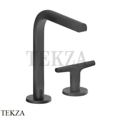 Fantini Sailing Смеситель для раковины 2 отверстия, без донного клапана 67P5J107W, Matt Gun Metal