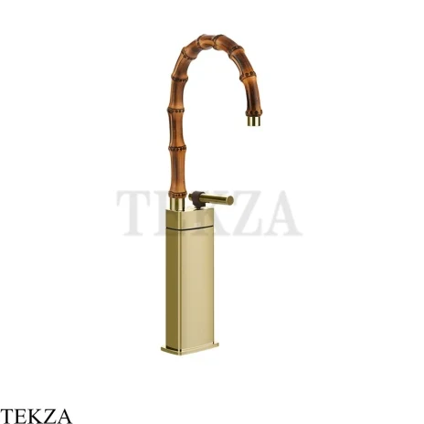 Gessi Jacqueline Смеситель для раковины высокий, без донного клапана 77005-710, шампань глянец