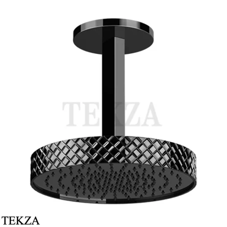 Gessi Pelle Tresse Верхняя лейка с потолочным кронштейном D30,5 см, 78150-706, Black Metal PVD