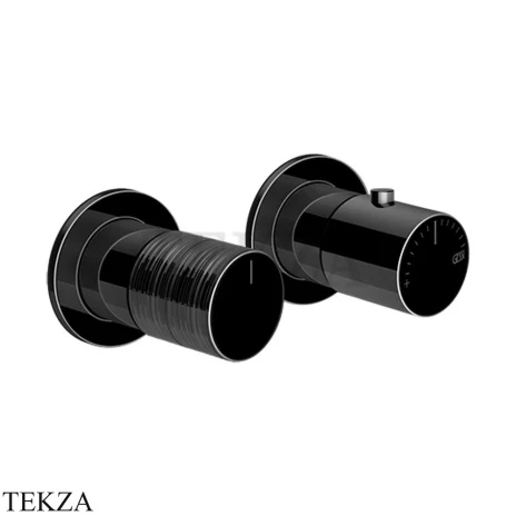 Gessi Habito TRAME Термостат для душа на 3 потока, внешняя часть 70336-706, Black Metal PVD
