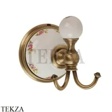 Migliore Provance Крючок для халата и полотенец, керамика с декором 17628, бронза classic