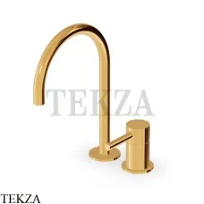 Zucchetti Pan Смеситель для раковины 2 отверстия, без гарнитура ZP6223.C40, золото глянец