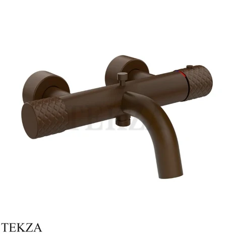 Gessi Habito INTRECCIO Термостатический смеситель для ванны с изливом 70113-845, Dark Bronze