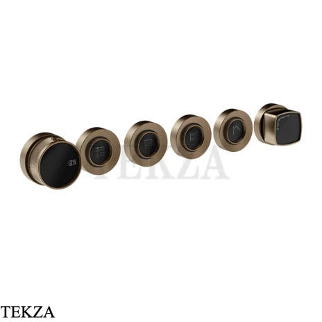 Gessi Jacqueline Термостат для душа на 4 потока, внешняя часть 77138-761, бронза Coffee